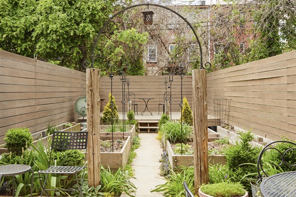 Charming private backyard garden