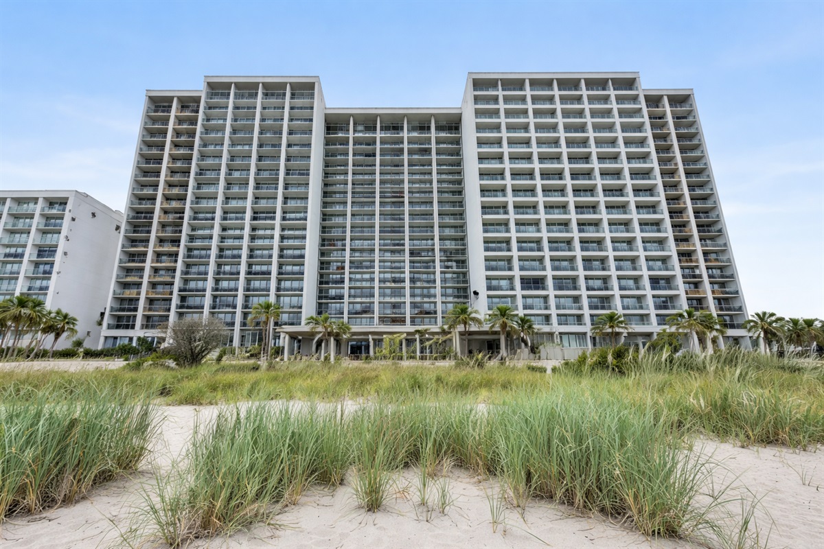 We’re only steps from the sand.