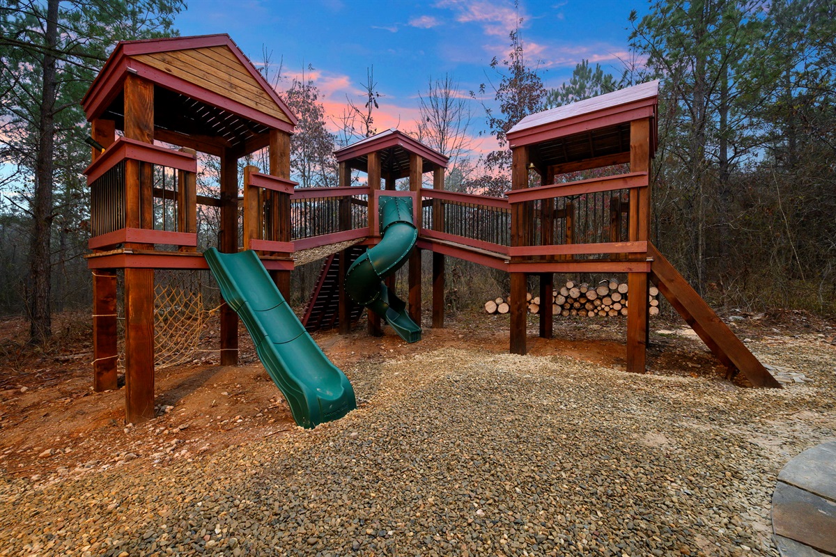 Get the kids off screens and outside with a custom built playground