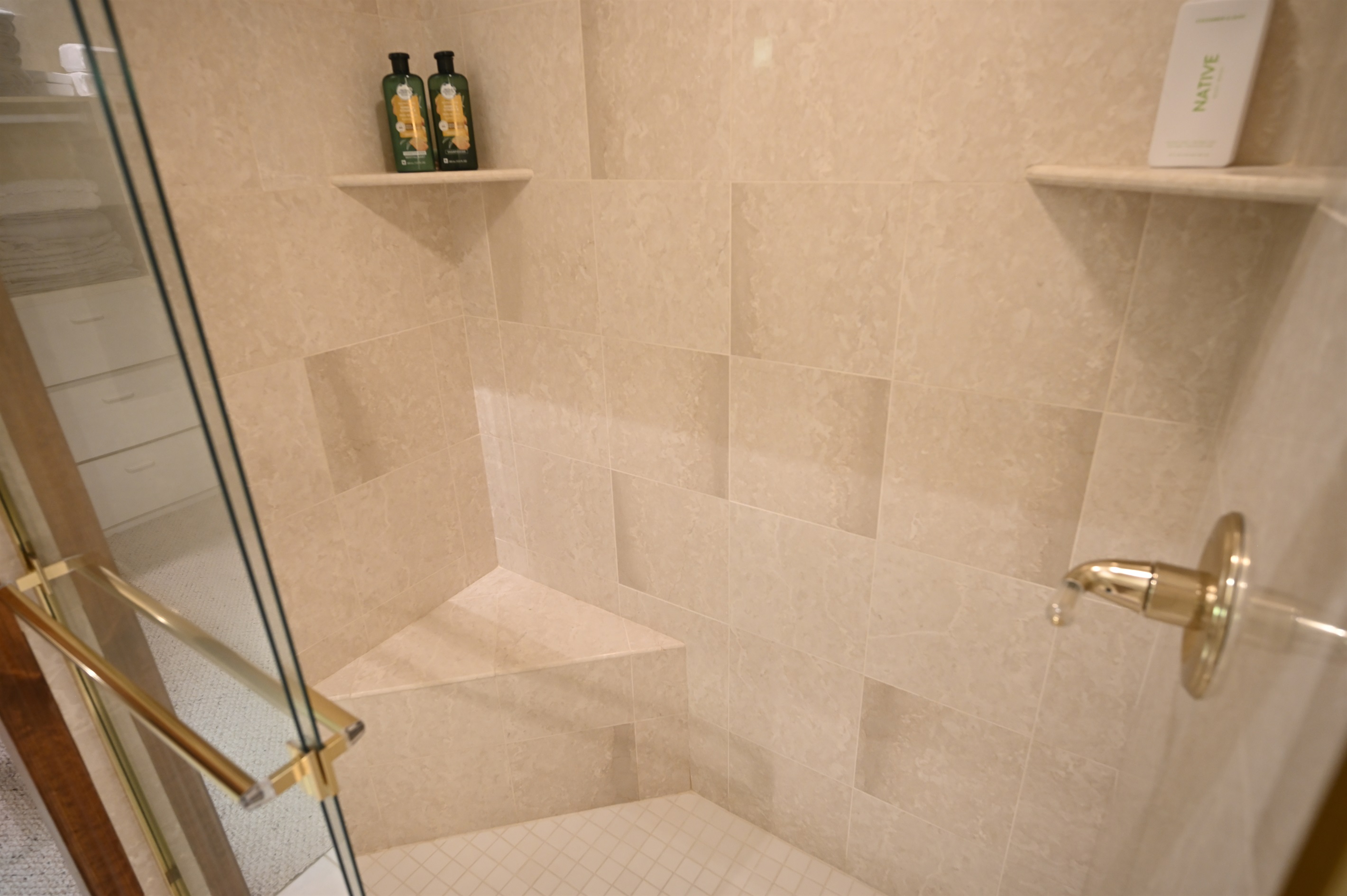 Large master shower