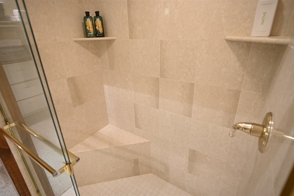 Large master shower
