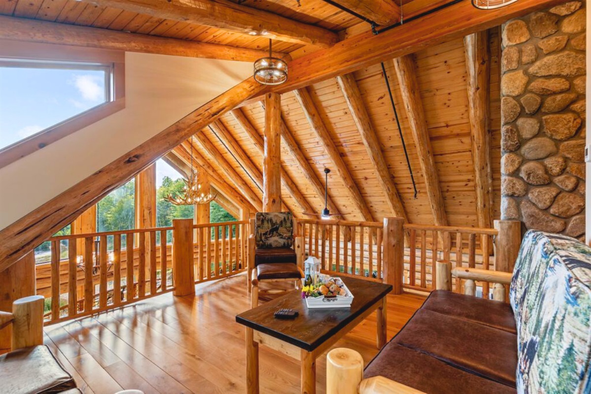 Enjoy peaceful moments in the upper-level seating area.