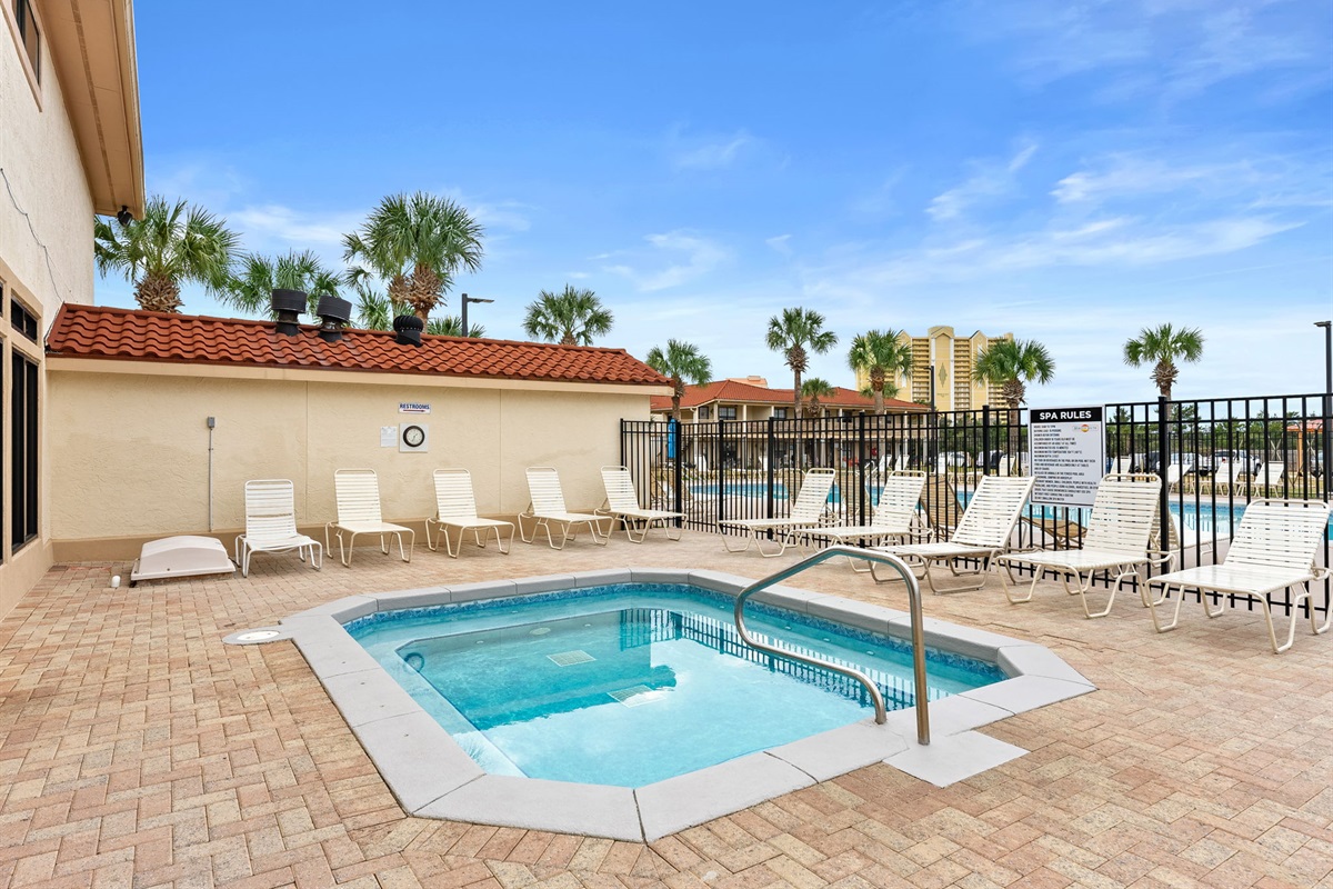 The resort offers 2 gated entrances, grills, 4 pools, tennis courts, hot tub, mini golf and more!