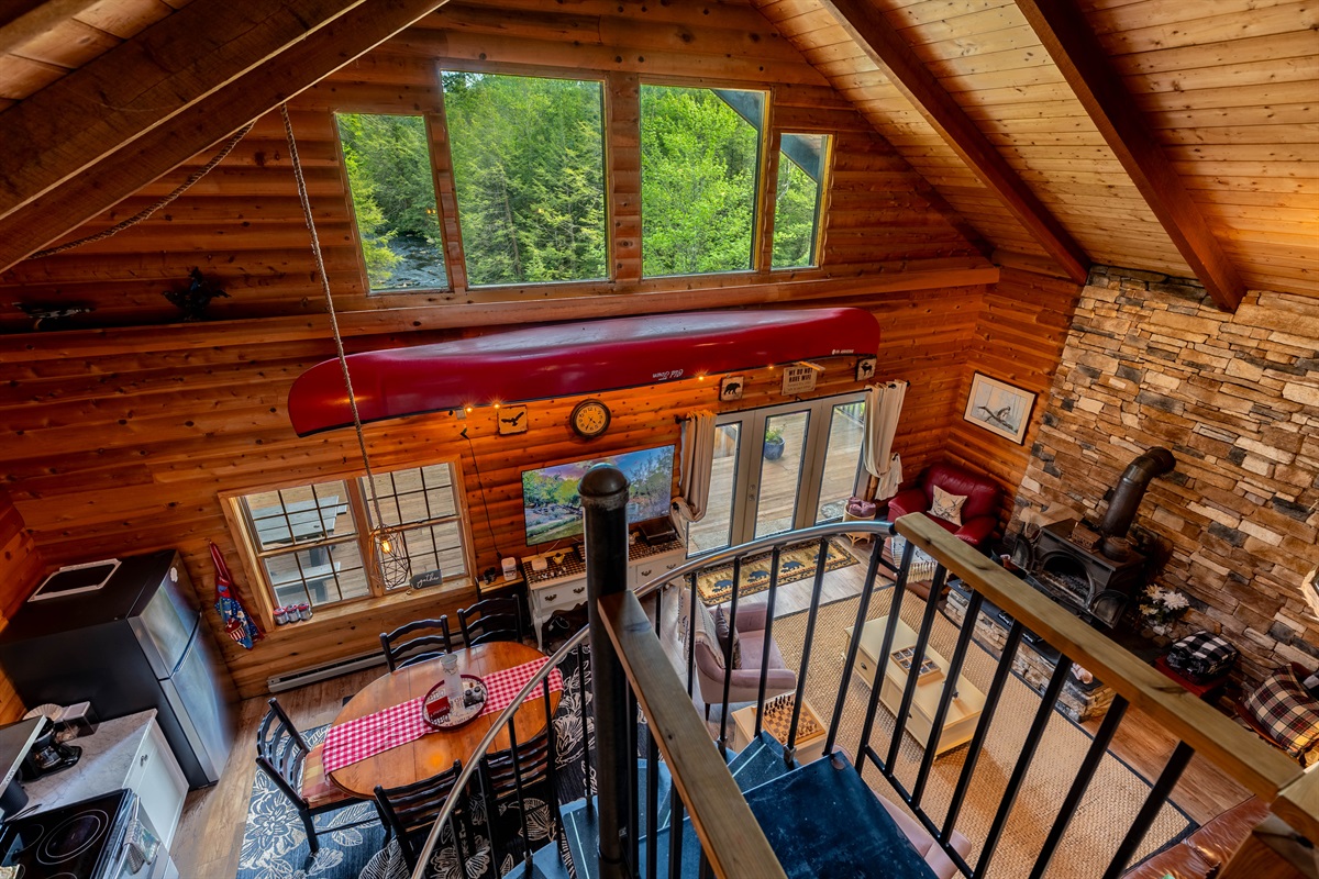 This cabin has incredible views all around, even from our loft! 