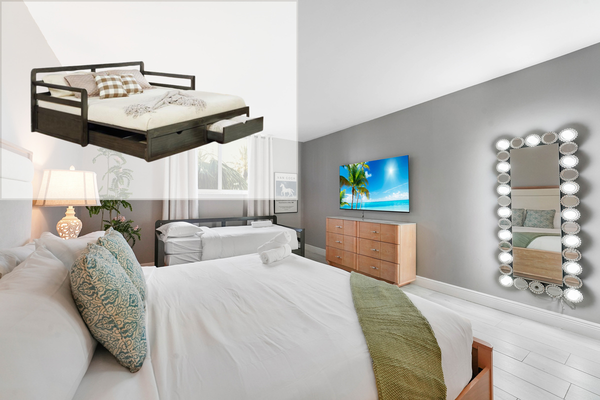 Master Bedroom with XL Full Size Daybed (2 XL Twin Mattresses)