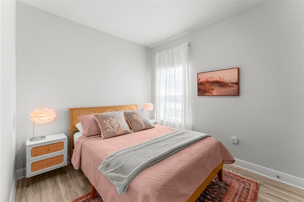 This queen room is perfect for a couple or teens who deserve time away from the children