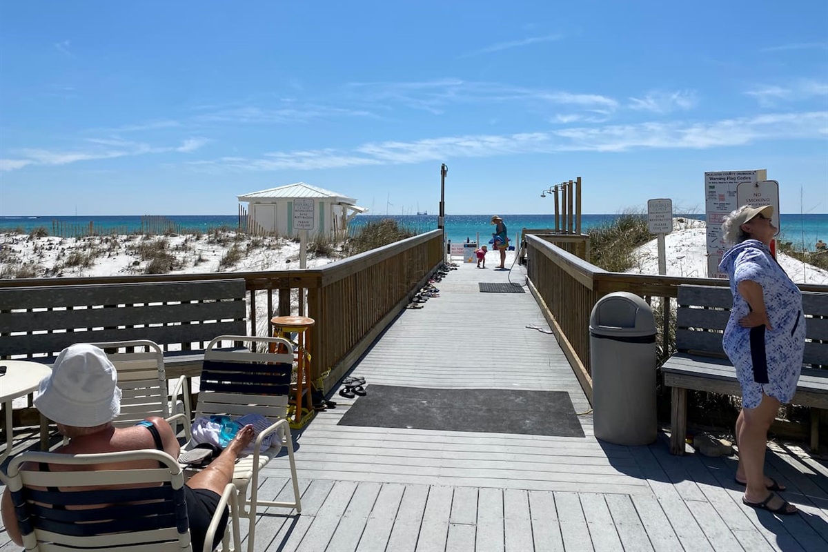 Walkway to the beach!  Just a short walk from the building