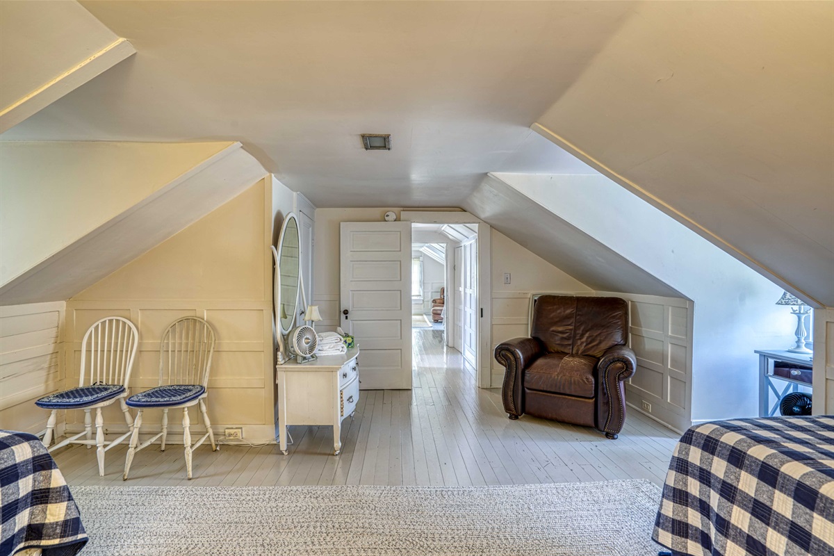 Looking Down Hall Past Bathroom and First Bedroom