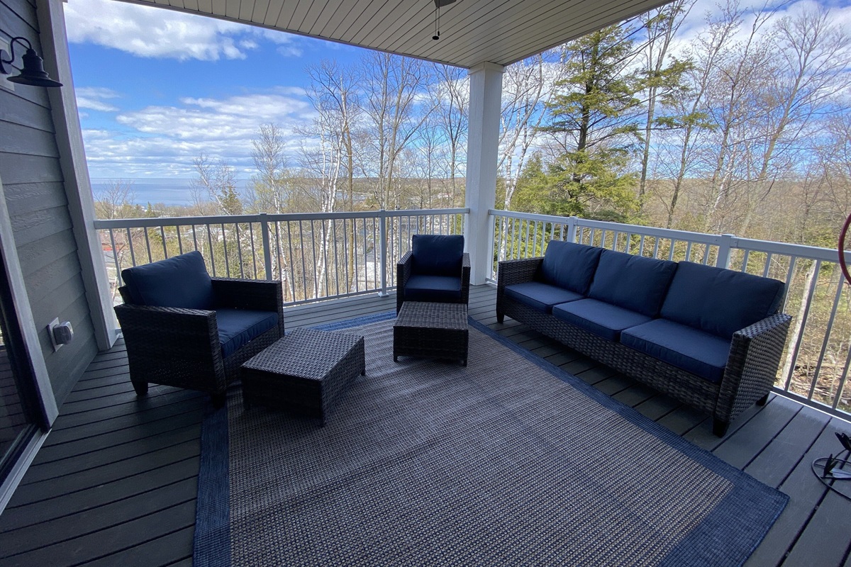 Deck w/ View of Sister Bay