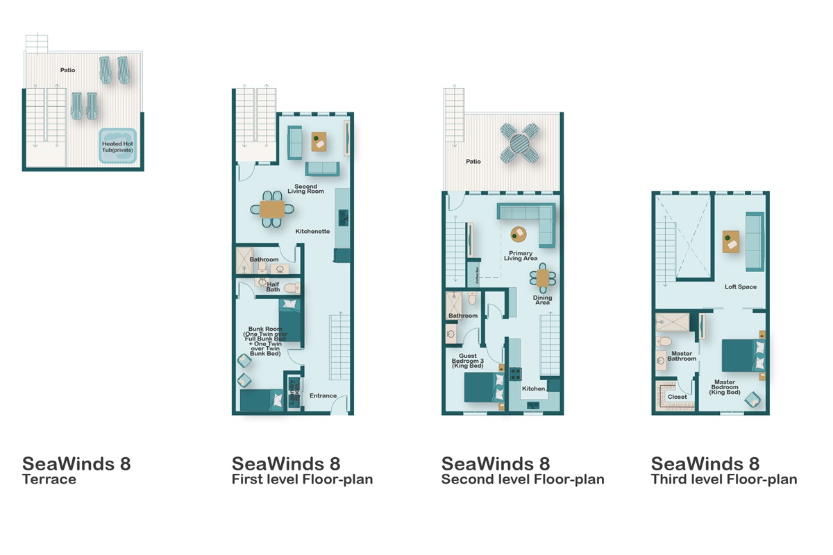 Floor plan for SeaWinds 8