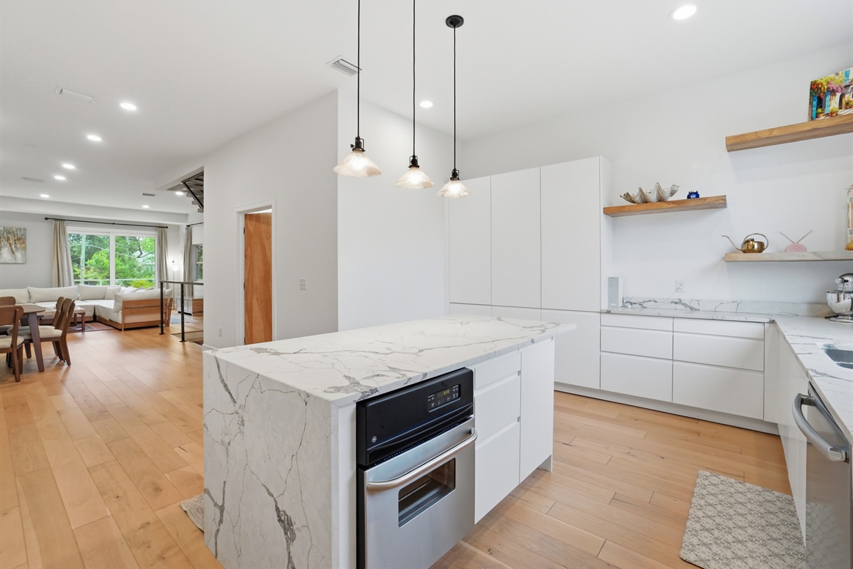 Plenty of lighting in the kitchen