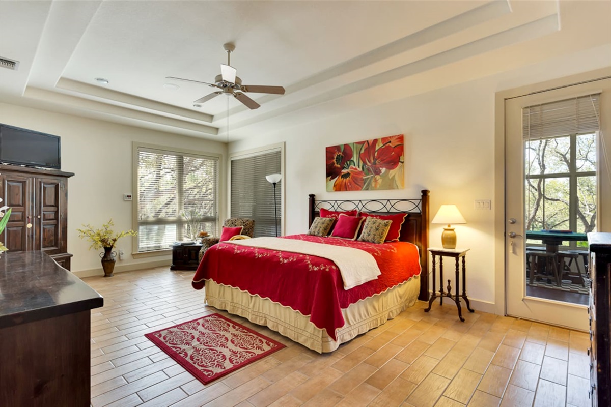 Master Bedroom with wide screen TV