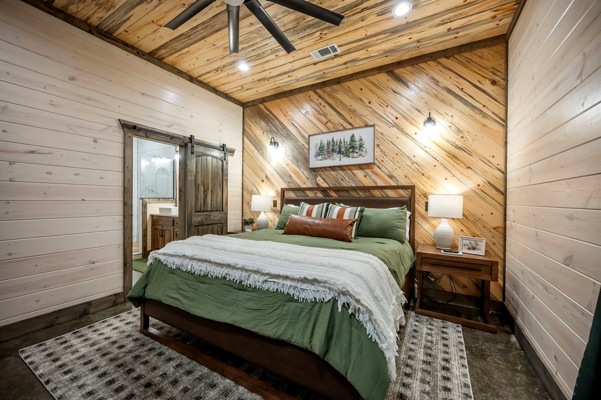 [Bedroom #1] The "Pine Suite" is a king bed master suite with full bath