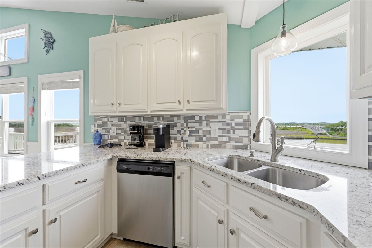 Cooking feels more enjoyable with serene waterway views in the background