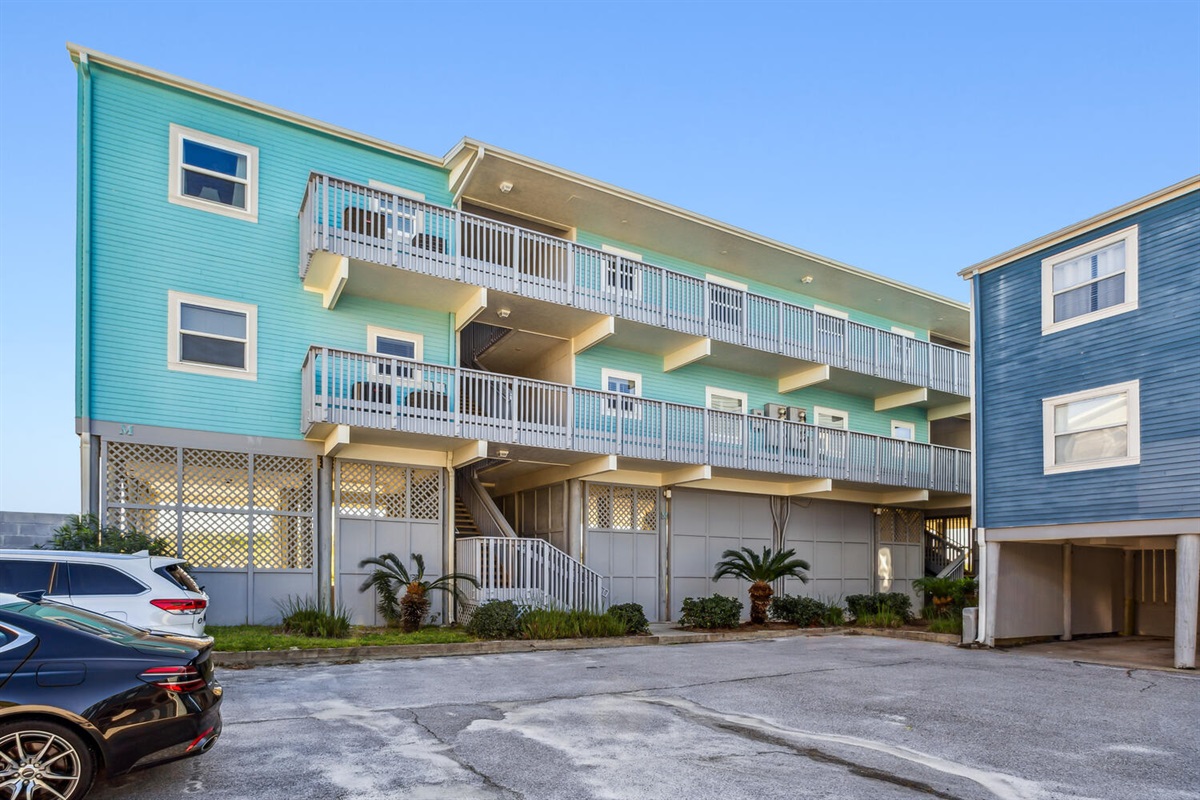 M Building. Built on Pilings and requires the use of stairs.