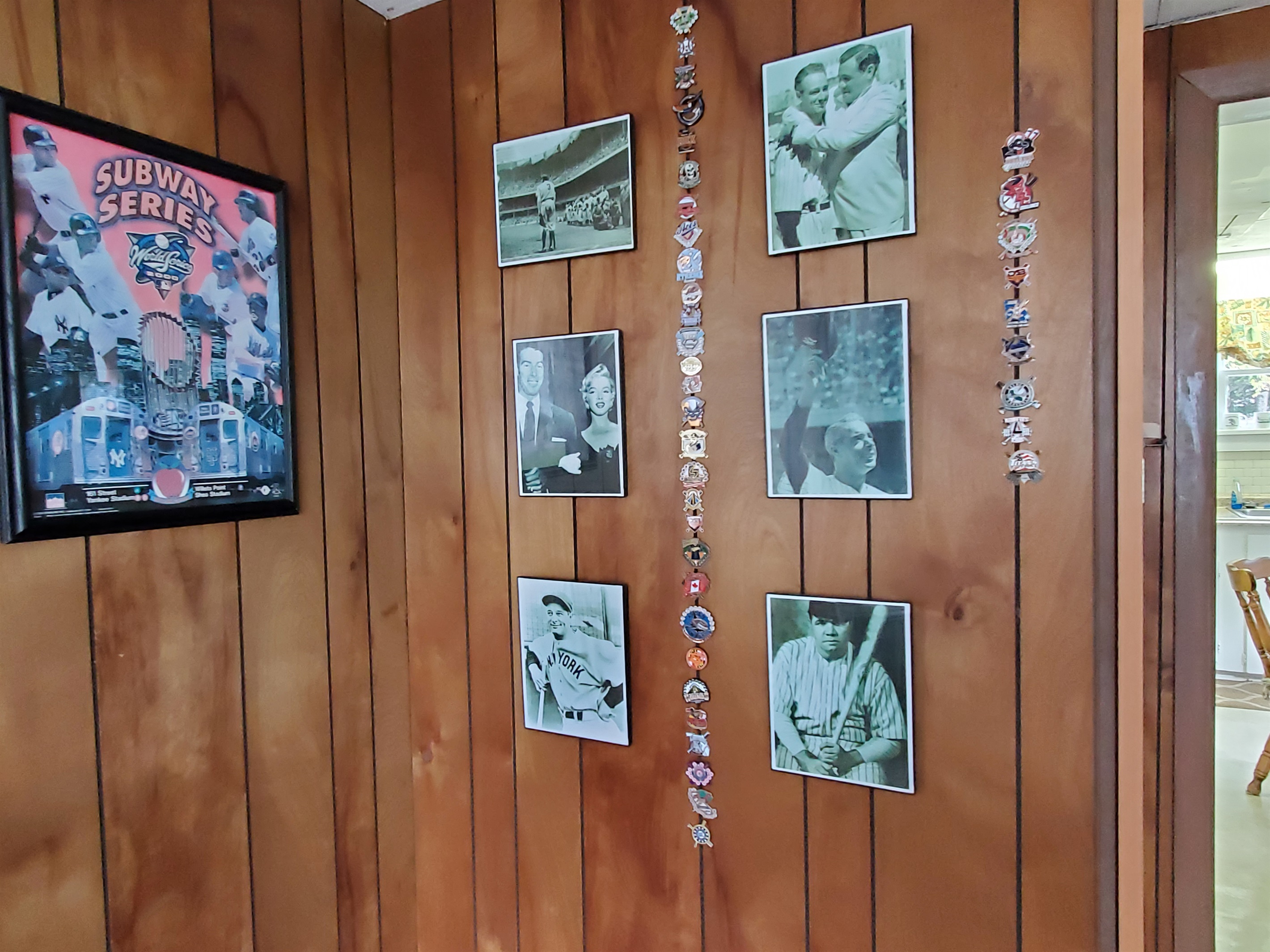 Baseball memorabilia & team pin collection from guests