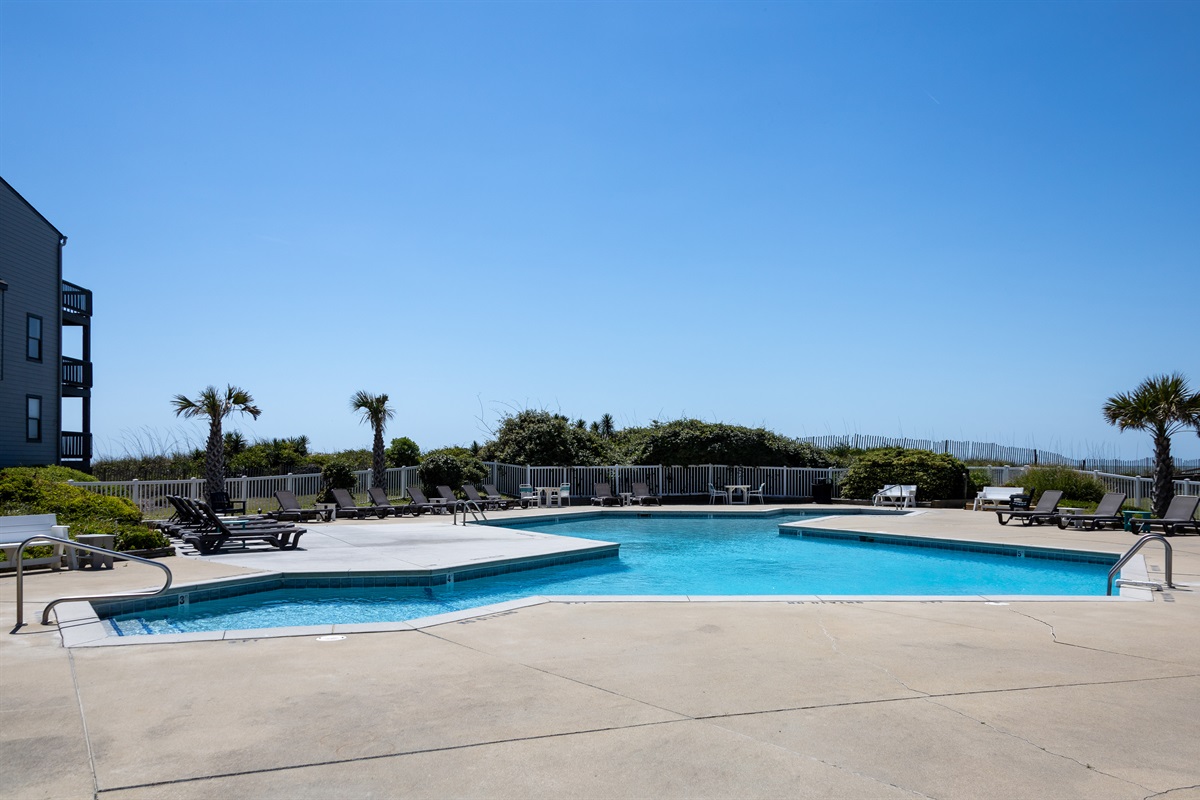 Sunny day by the pool