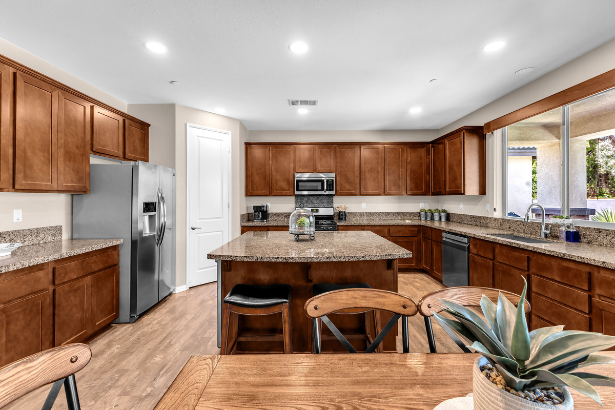Open dining/kitchen area