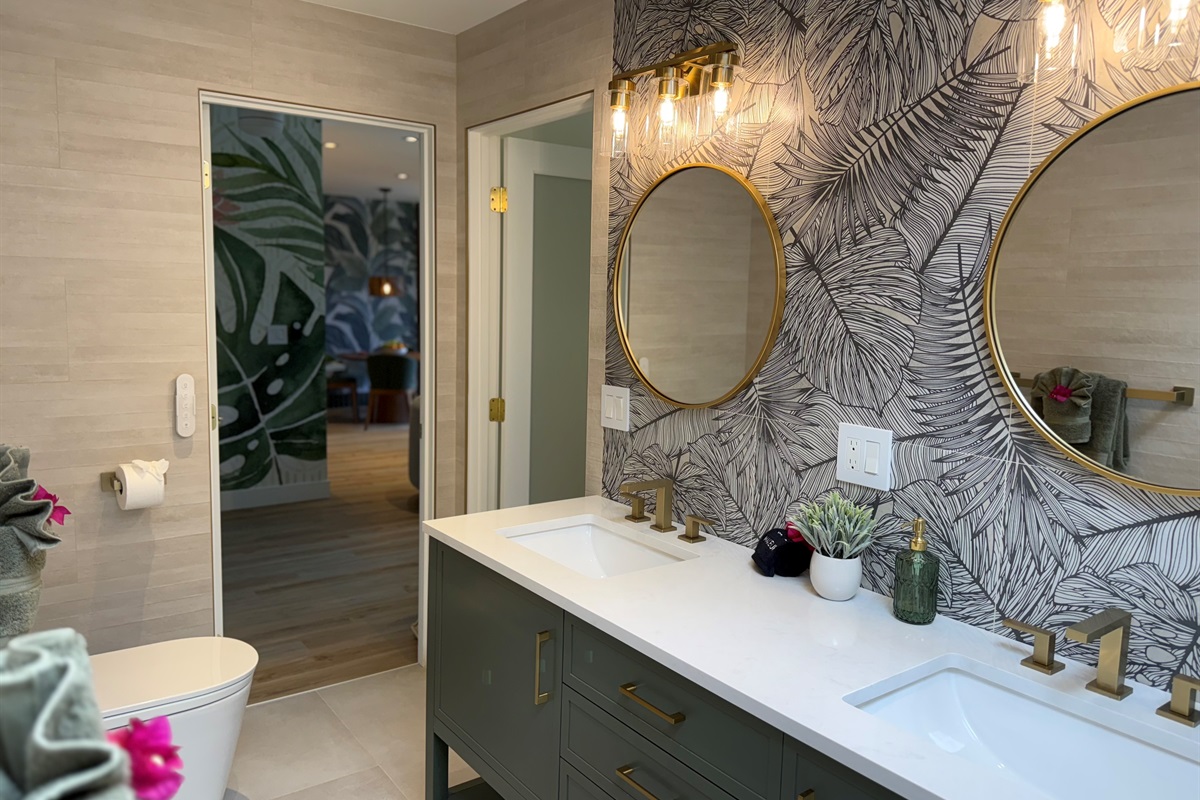 Spa like bathroom will have you spending a lot of time in here.