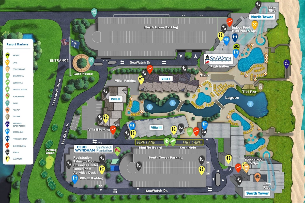 Seawatch Resort Site Map