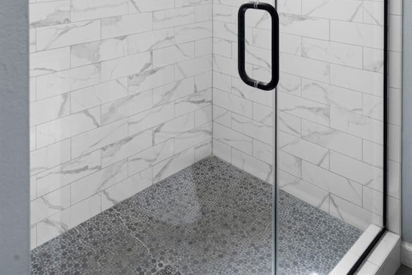 The walk-in shower was renovated for your enjoyment as well.