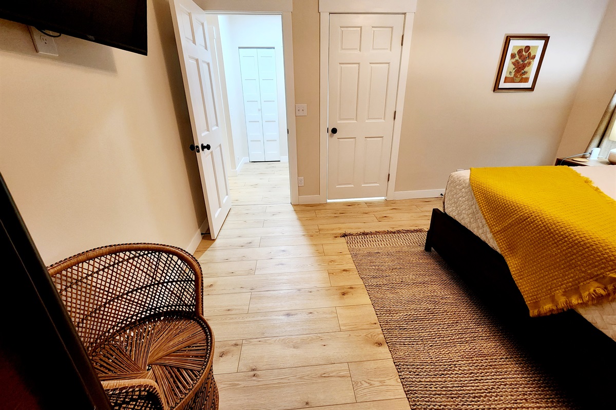 View to bedroom #3 and bathroom