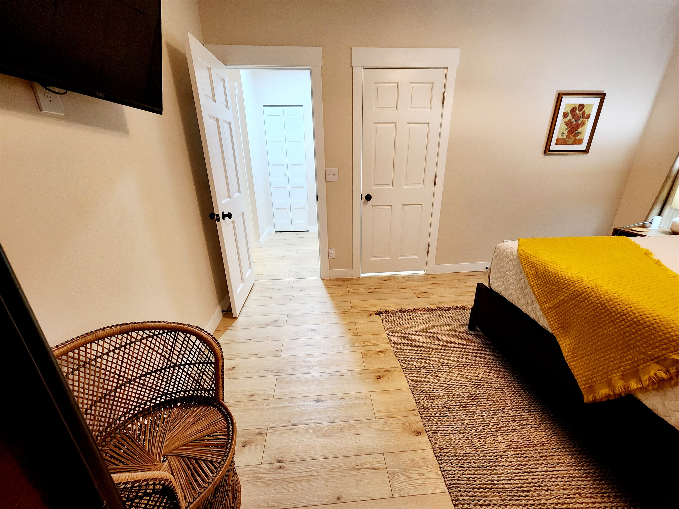 View to bedroom #3 and bathroom