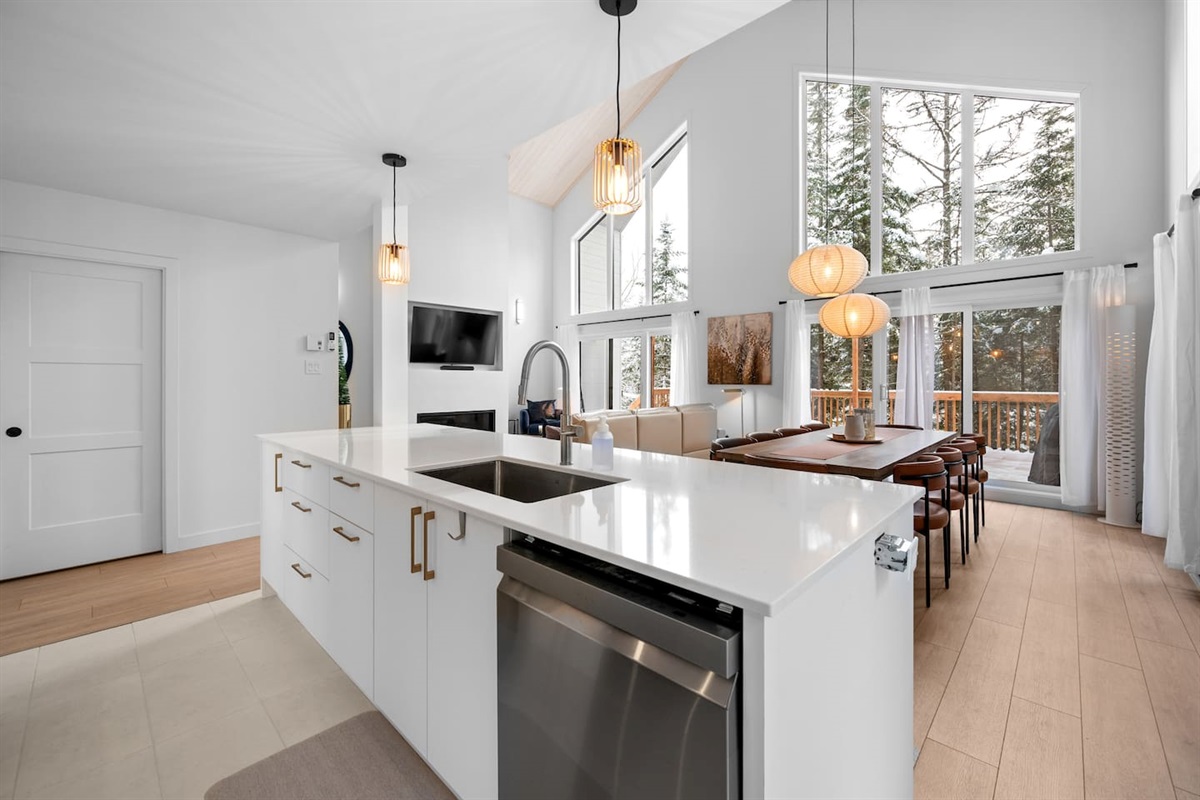 A stylish kitchenette made for simple and convenient living