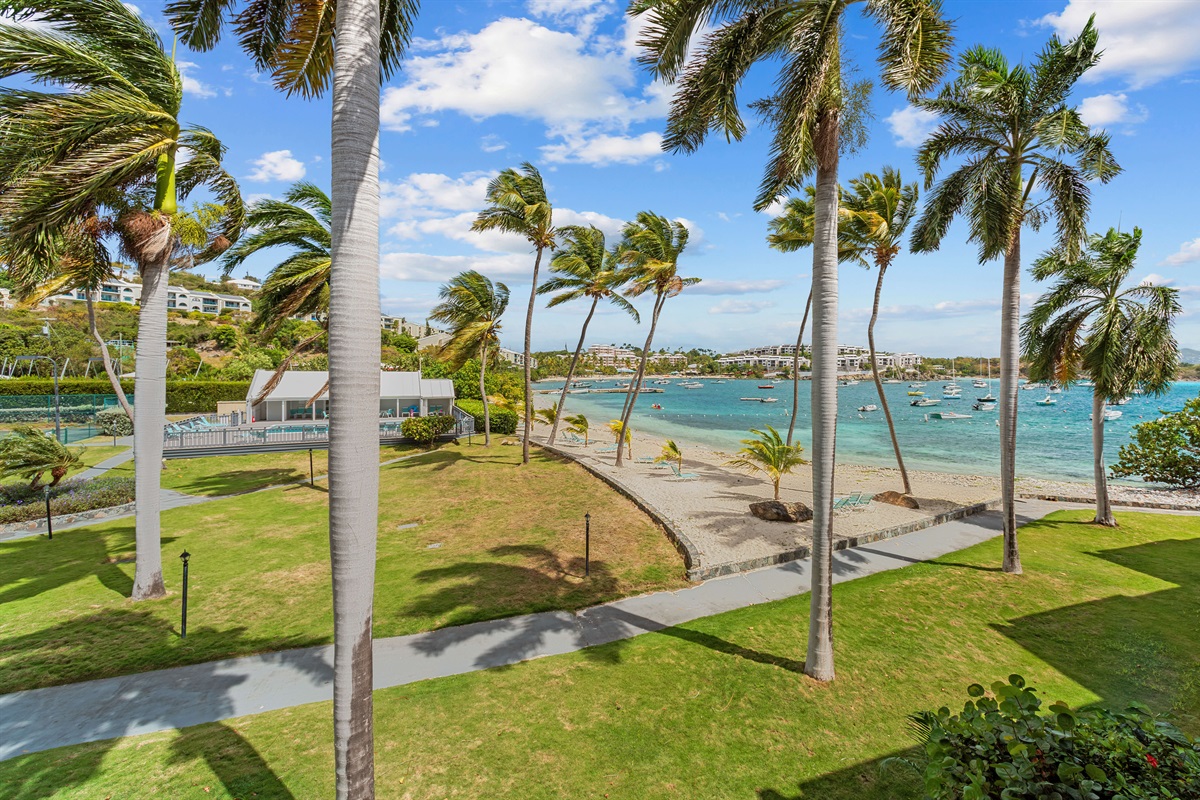 Tropical views throughout the property.