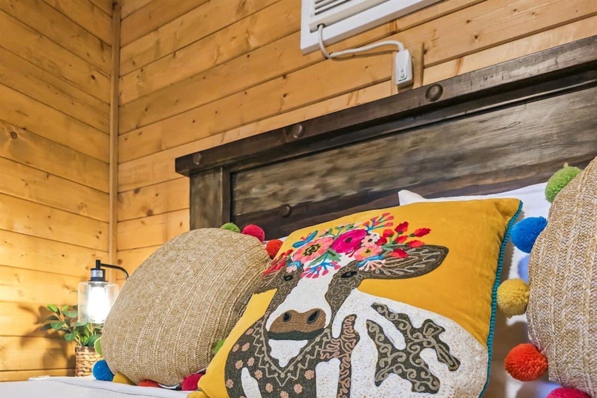 Vibrant pillows that bring a pop of Texas color to your restful retreat.

"the best sleep I’ve gotten in a while!" - Eli, ’23

