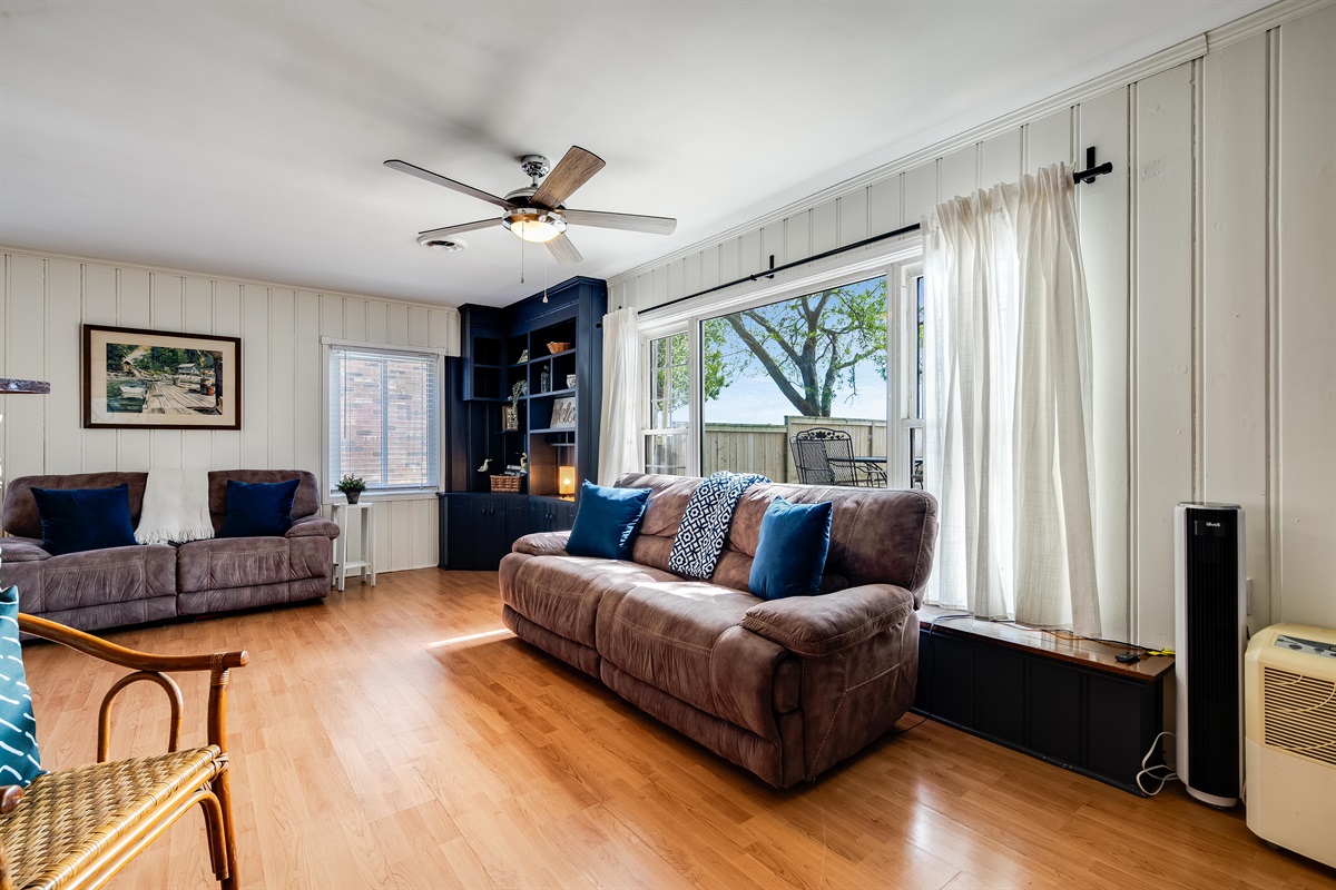 Bright wood tones create warmth and energy.