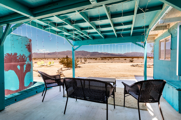 Pool lounging area