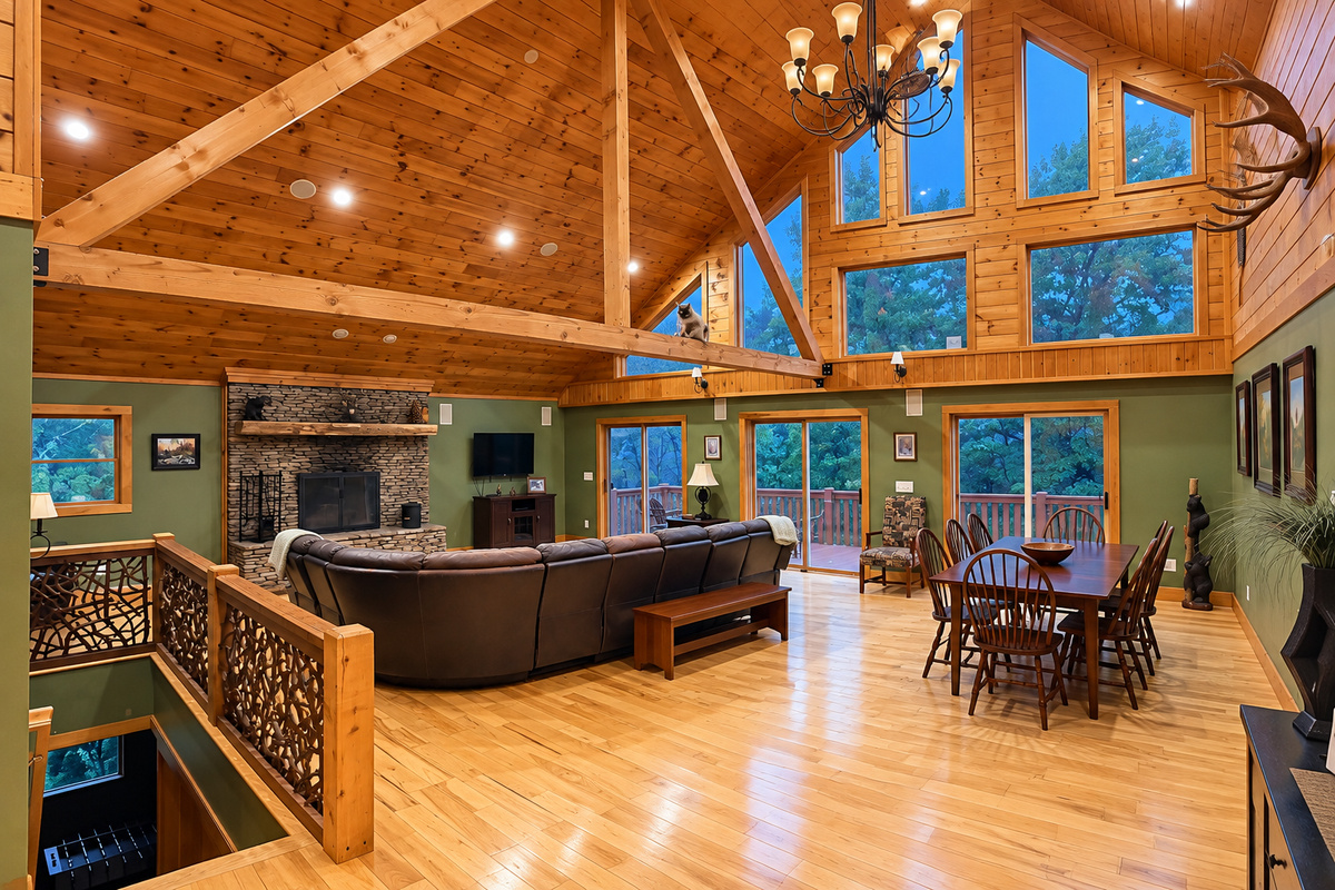 Rustic Cabin Lodge Living Room