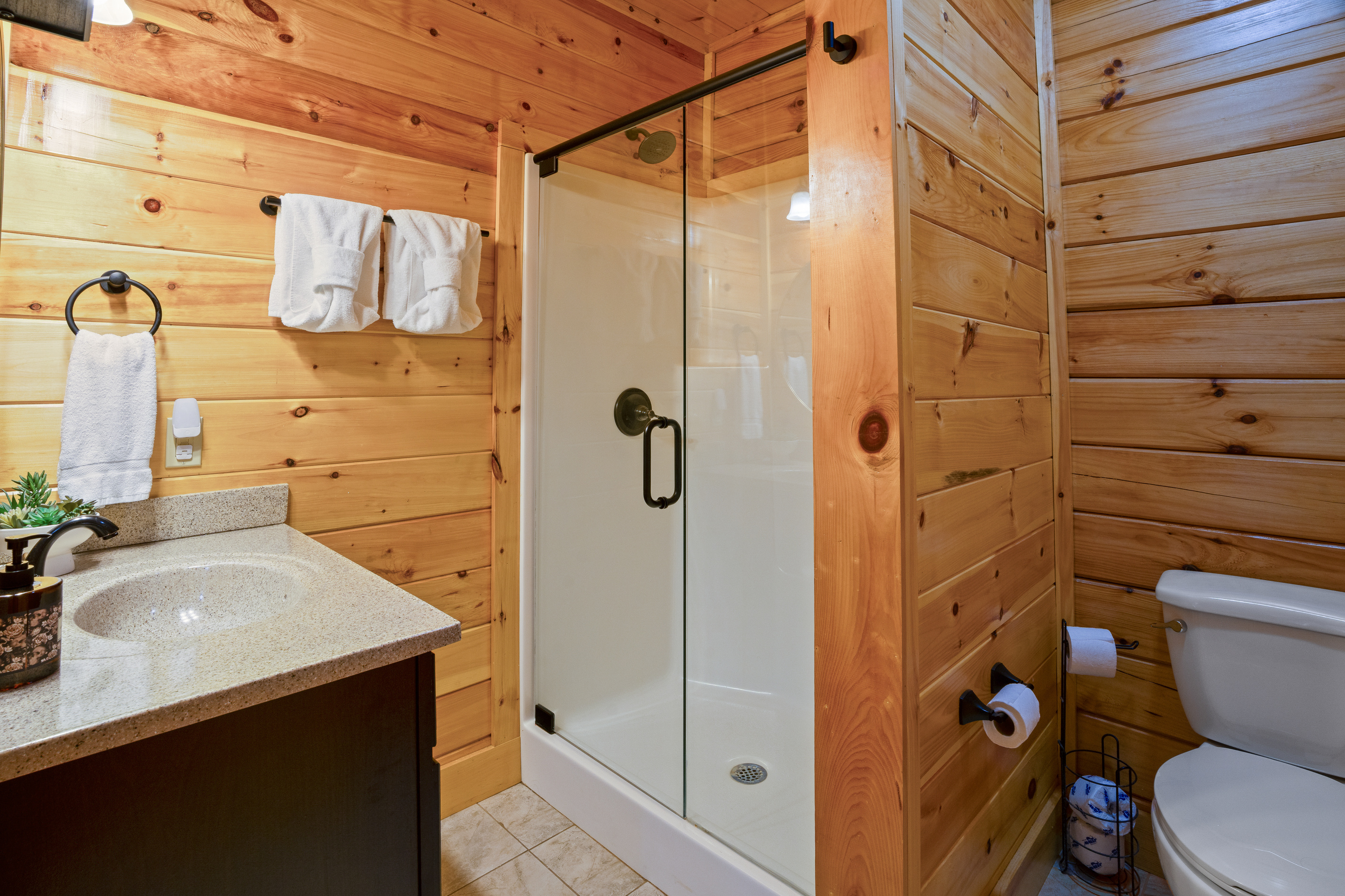 Ensuite Bathroom off the king bedroom downstairs