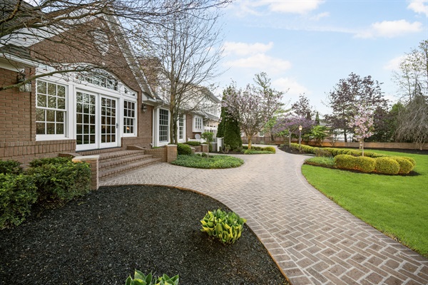 Back patio and gardens 