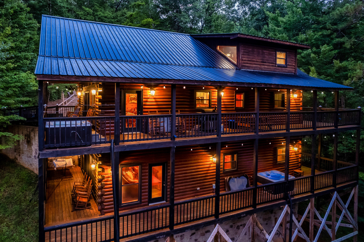 Enjoy the ample deck space for relaxing, connecting and making memories including 2 hot tubs!