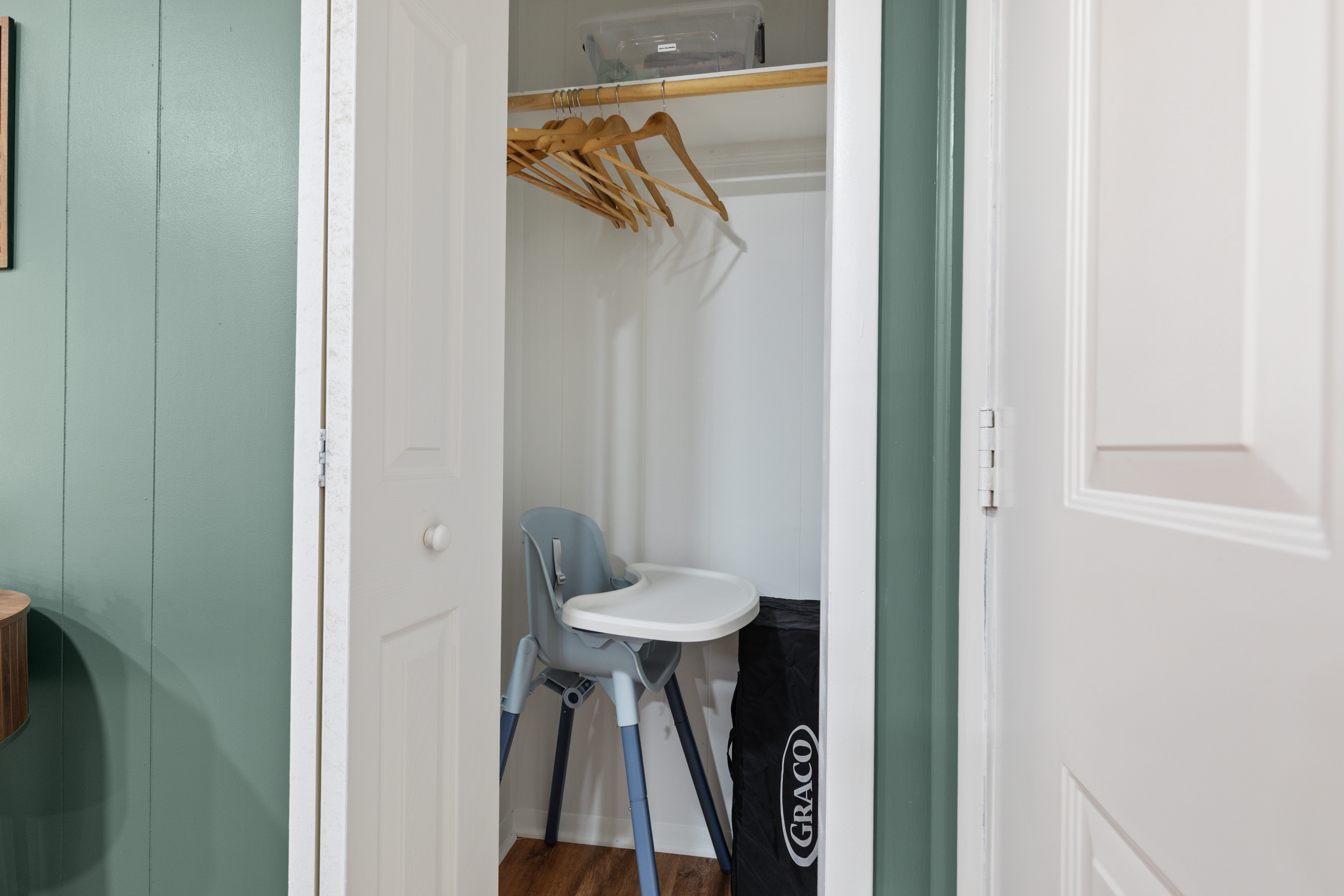 Traveling with little ones? A high chair and travel play pen are available for use — one less thing to pack for your Berkeley Springs getaway.
