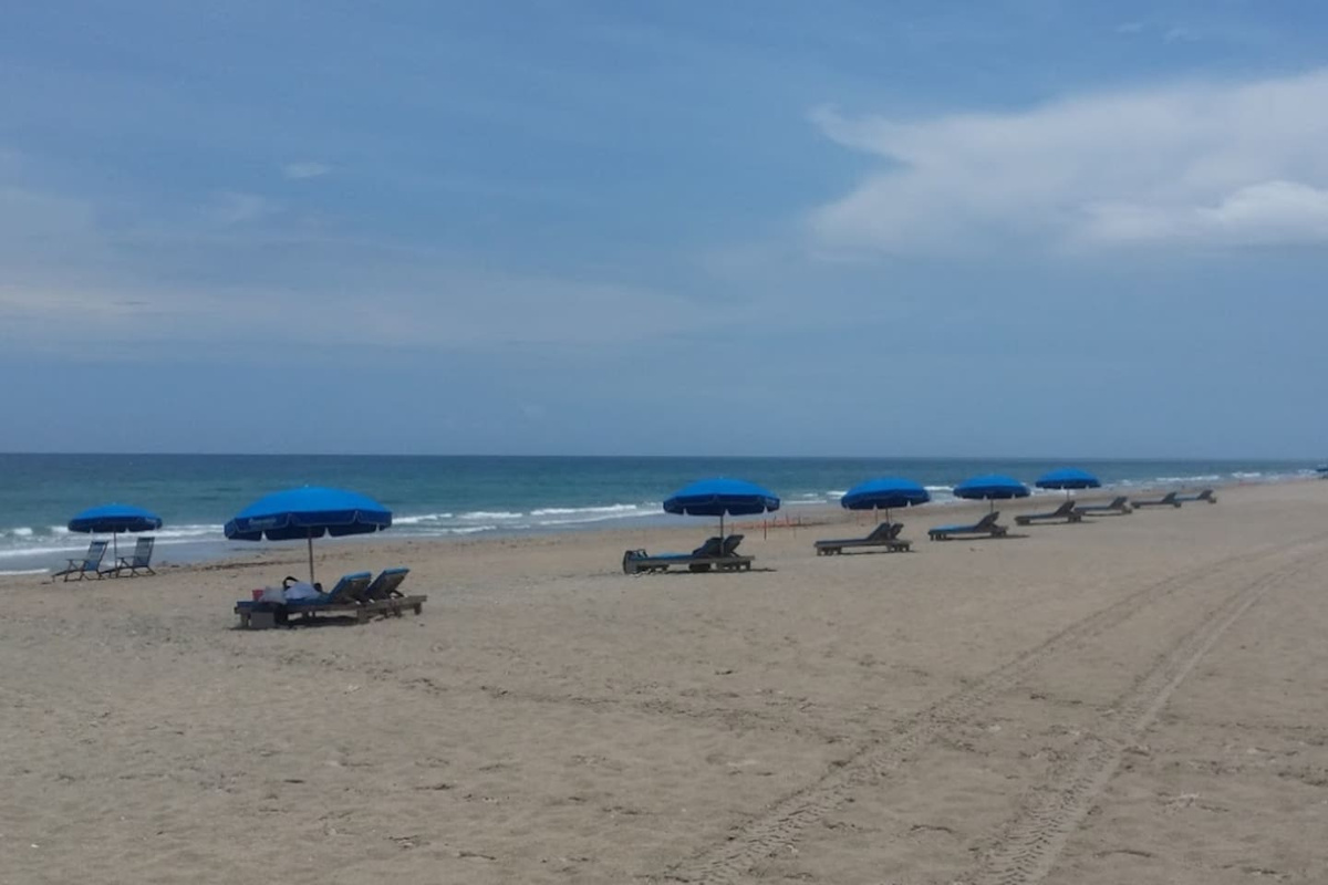 Walk to this quiet and clean beach.