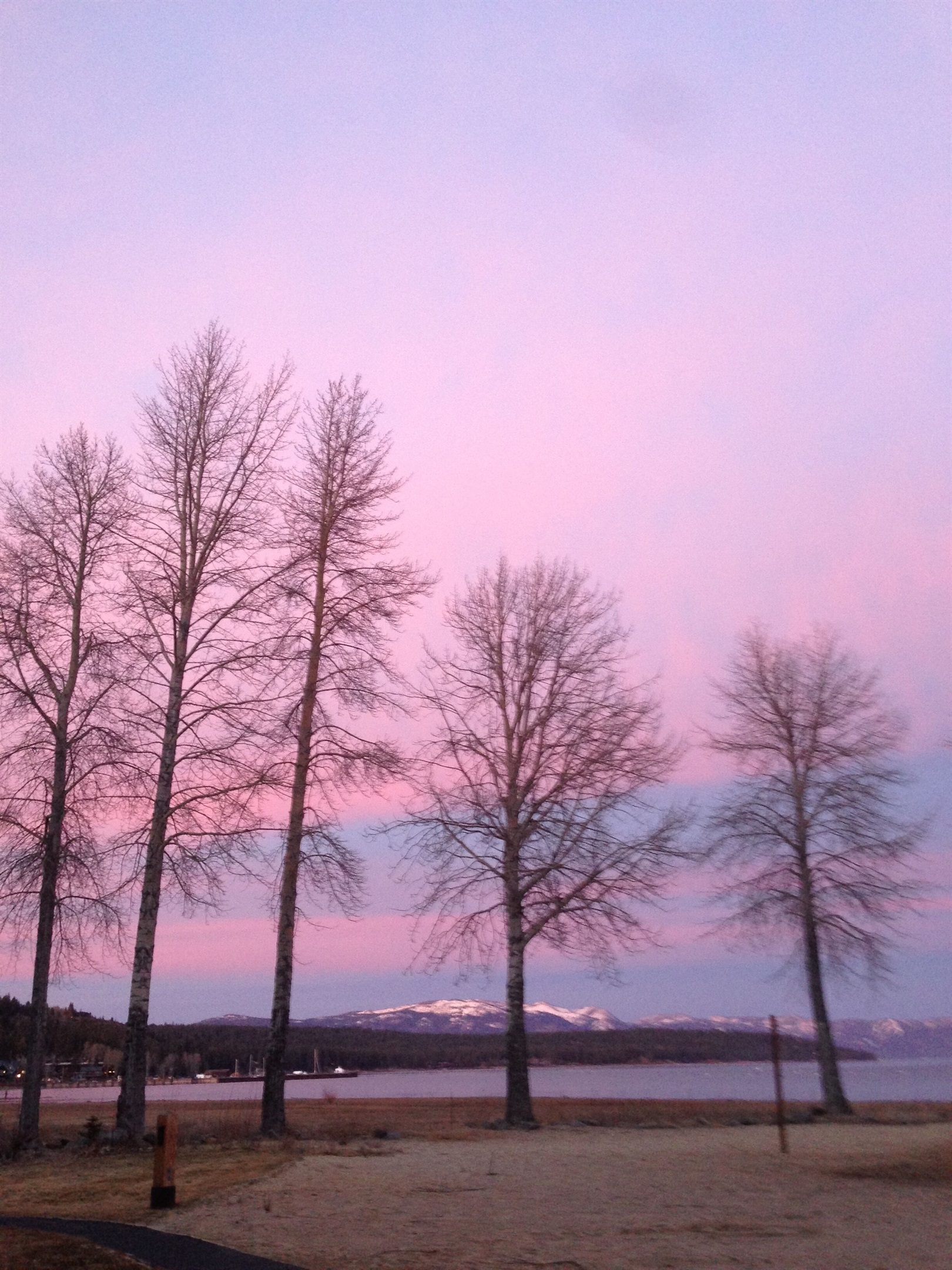 Stunning sunset viewed from the home