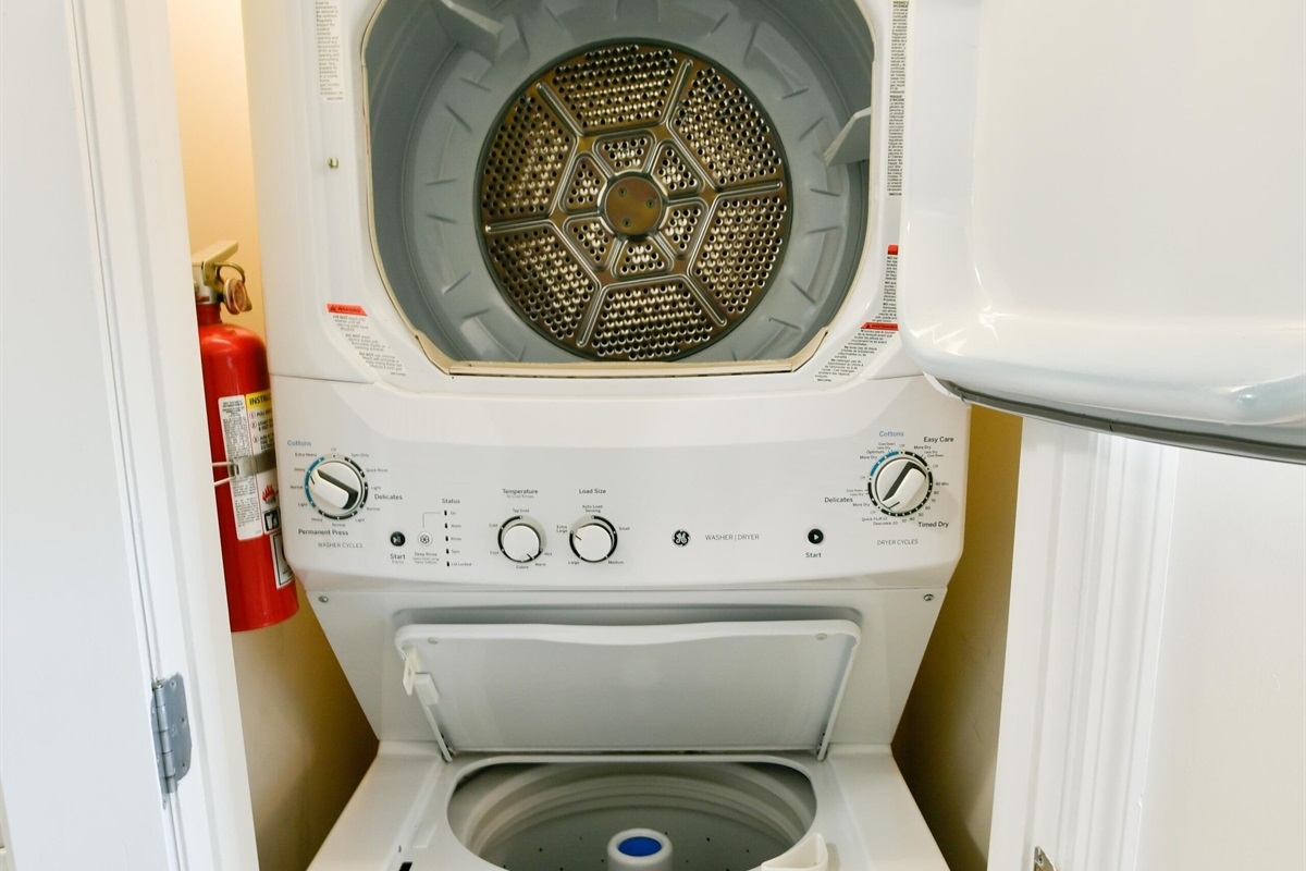 In unit washer and dryer