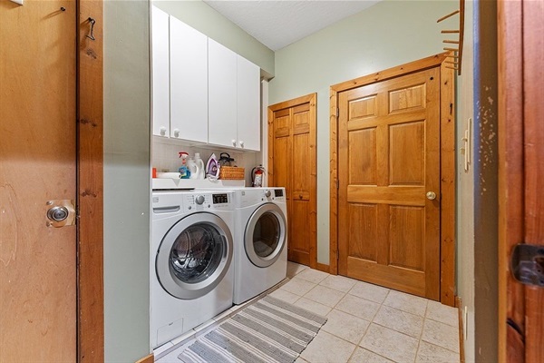 Laundry room with washer and dryer