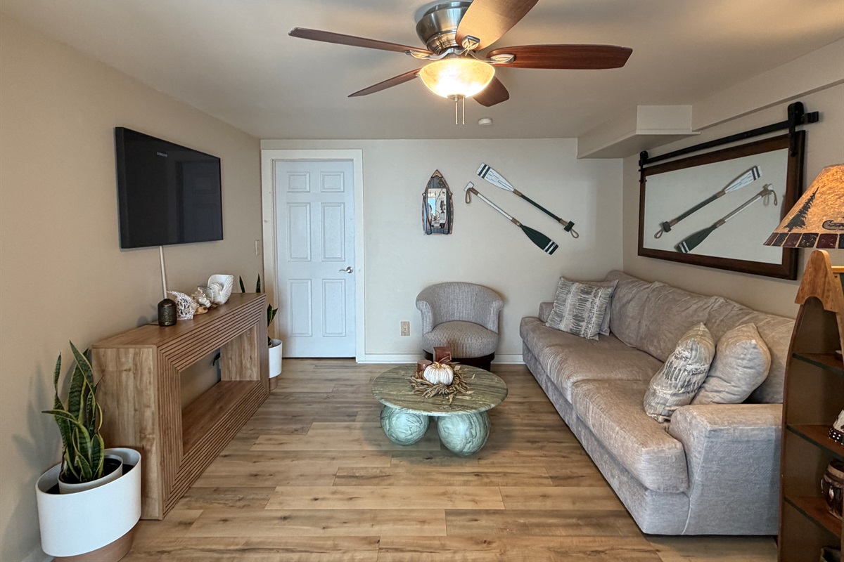 Den with Samsung FrameTV