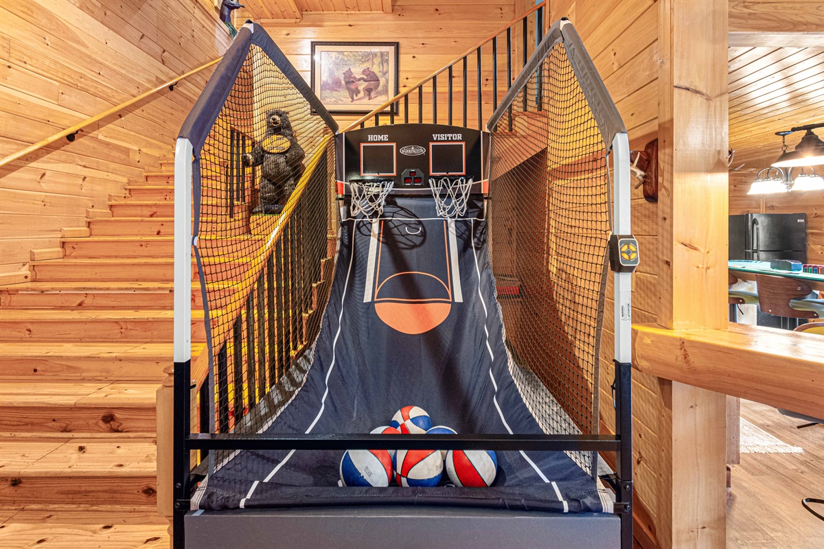 Imagine the laughter and friendly competition in this awesome game room!