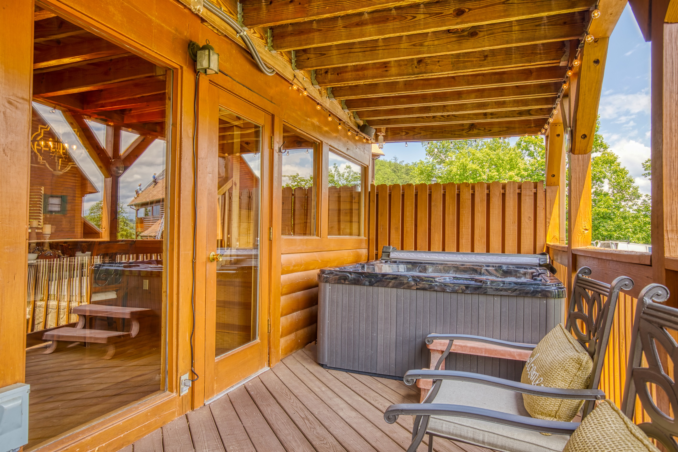 Main deck hot tub
