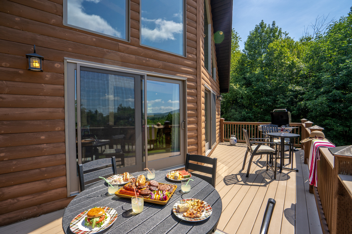 Whether you're grilling burgers, steaks, or fresh vegetables, the deck is the perfect place for outdoor meals.