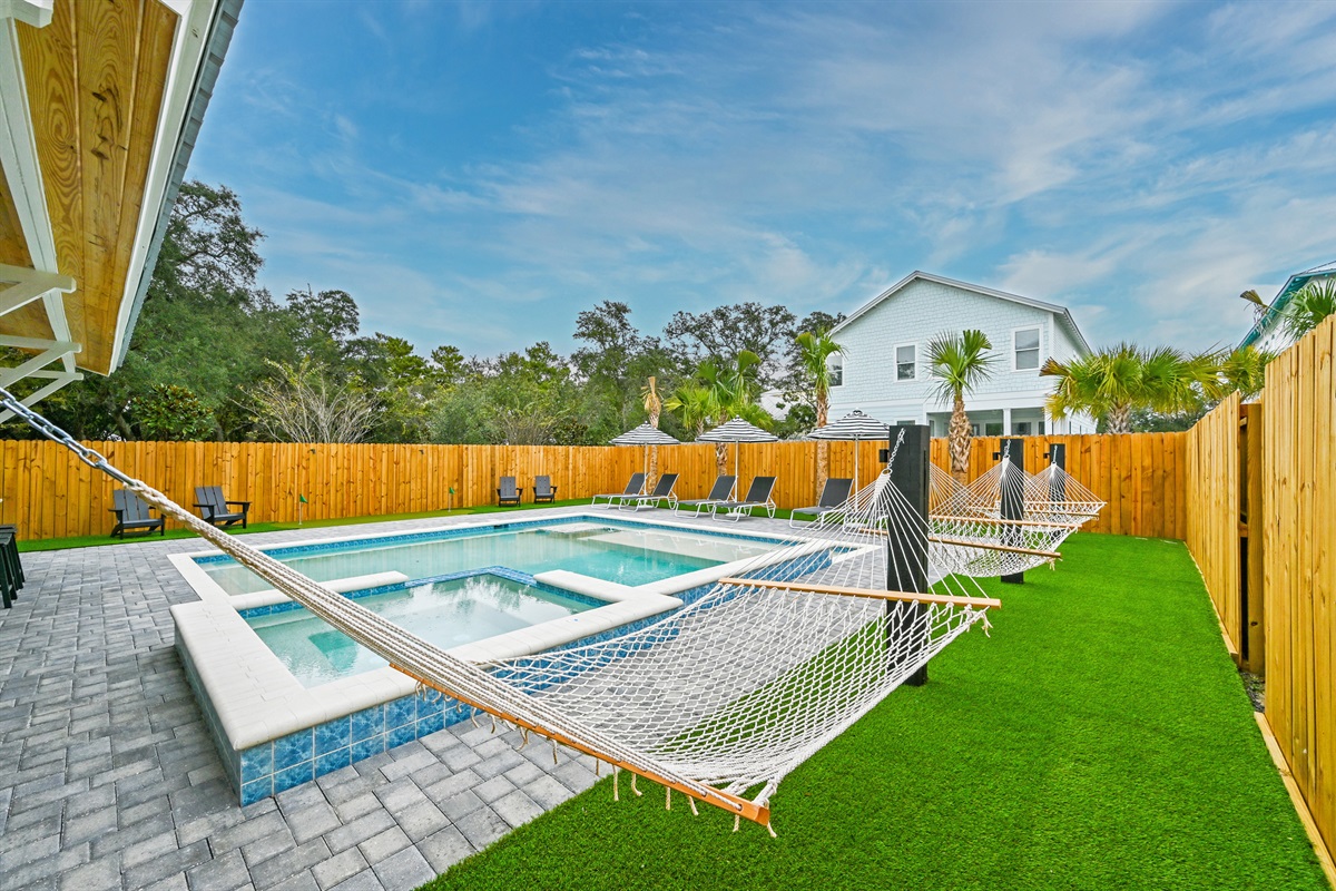 Large Poolside Hammocks