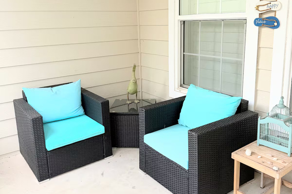 Private covered Porch