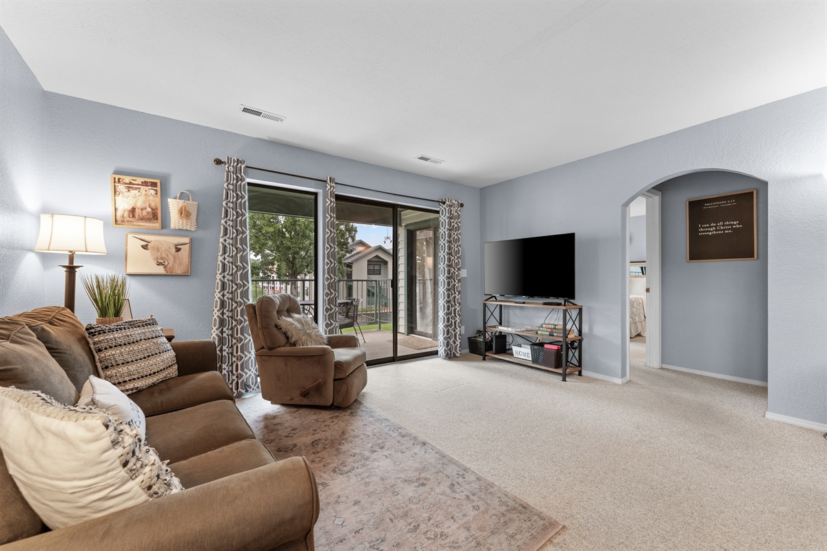 Kick back with a movie or catch up after dinner in a living room built for easy downtime.