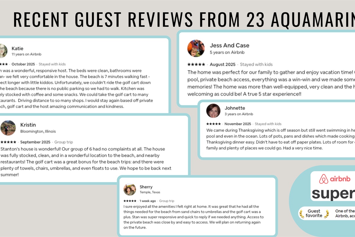 Recent reviews from happy guests show that you are in good hands!