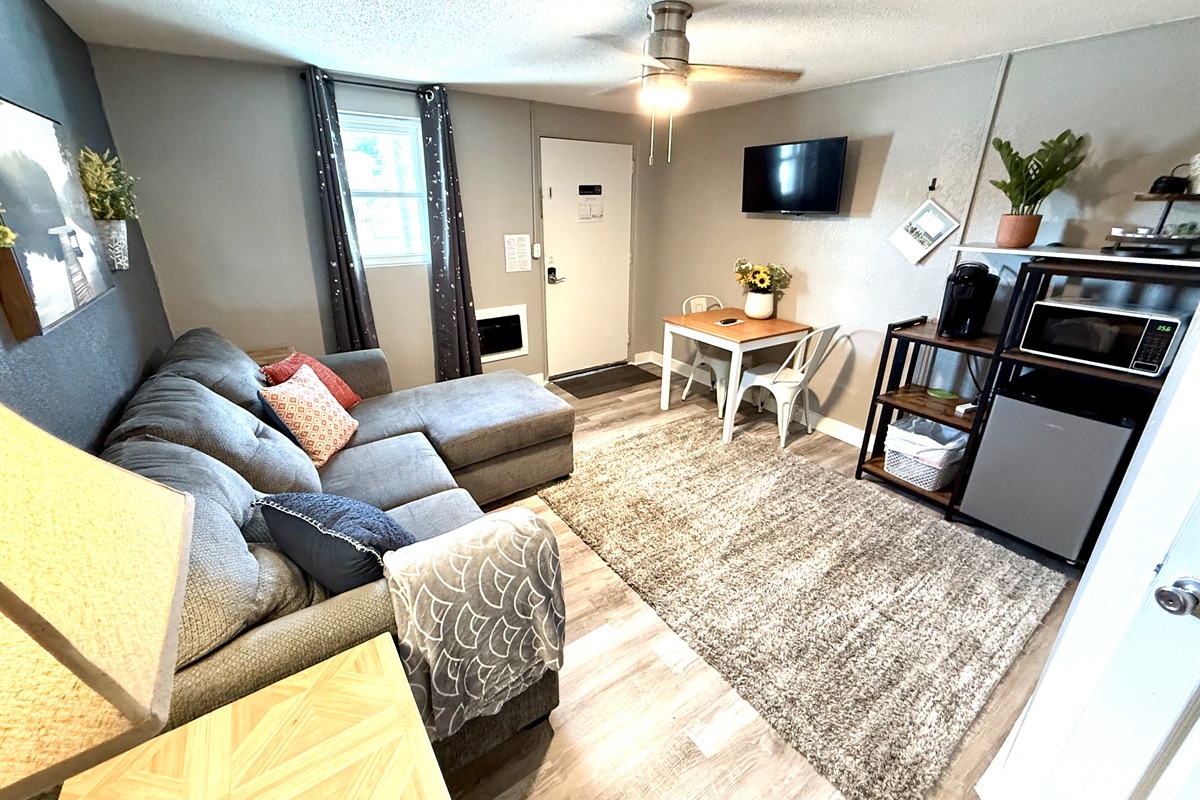 Two tvs in this room.